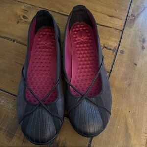 Elegant Brown Privo Penny Ballet Flats with Red Insole